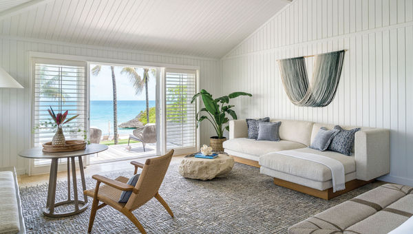 A view of my guestroom, a Beachfront Grand King, which is steps from the South Cove. A view of my guestroom, a Beachfront Grand King, which is steps from the South Cove.