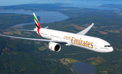 An Emirates 777. The Dubai-based carrier has 270 777-9s on order through 2038.