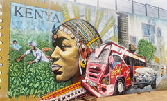 Street art in Nairobi, the first stop on a three-part itinerary in Kenya.