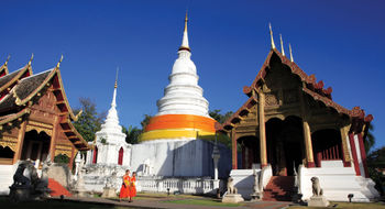 Wat Phra Singh, a Buddhist temple in Chiang Mai, Thailand.