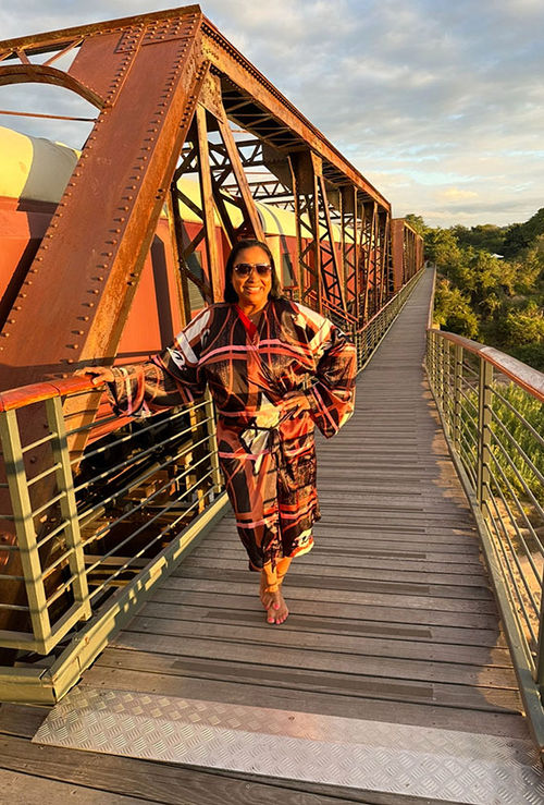 The author's accommodations at Kruger Shalati Resort on the Selati Bridge over the Sabi River in Kruger National Park. The author's accommodations at Kruger Shalati Resort on the Selati Bridge over the Sabi River in Kruger National Park.